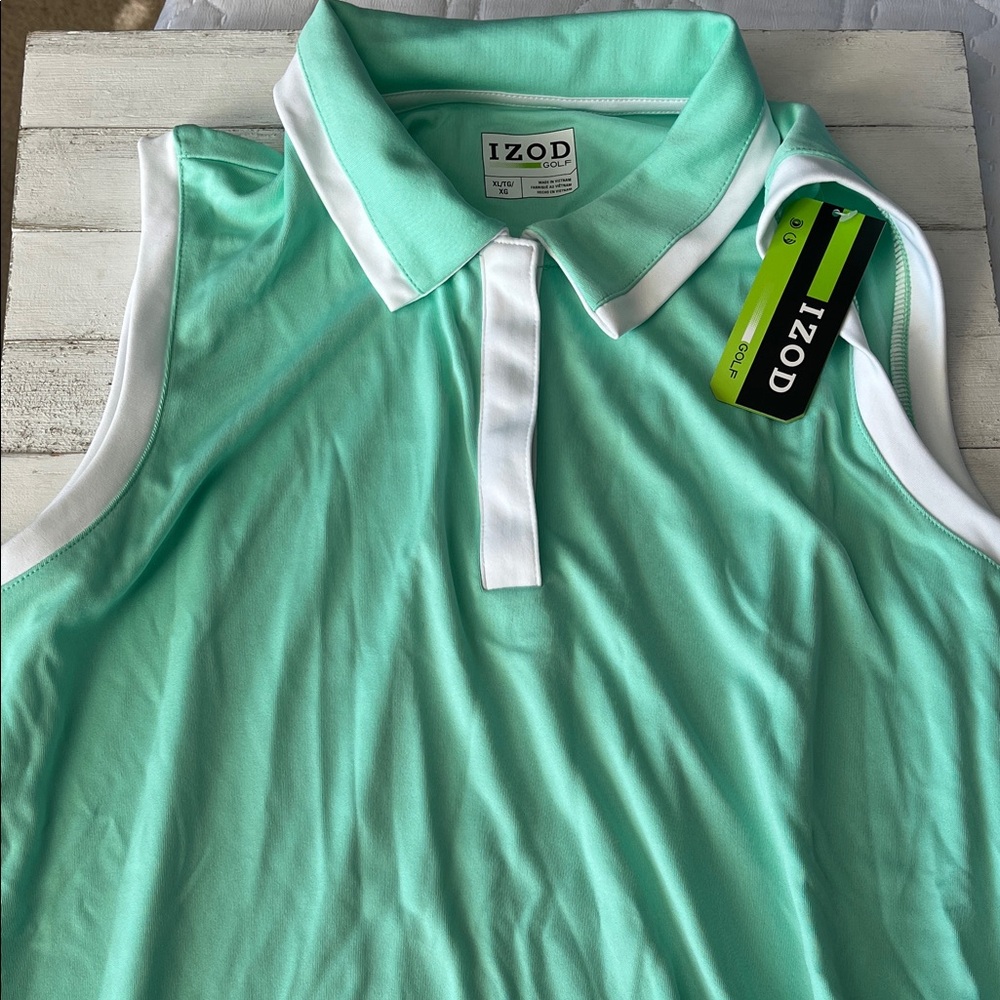 IZOD Golf Mint Green Sleeveless Top